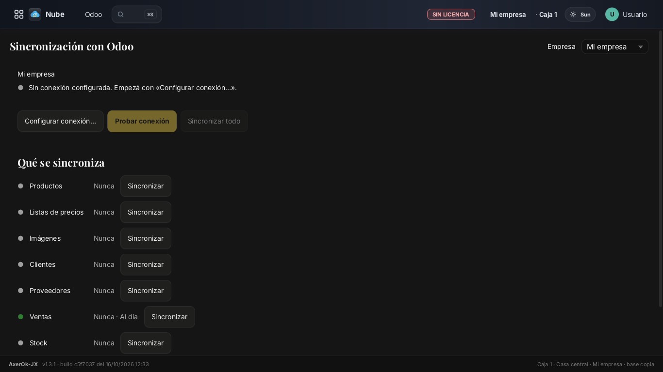 Sincronización con Odoo