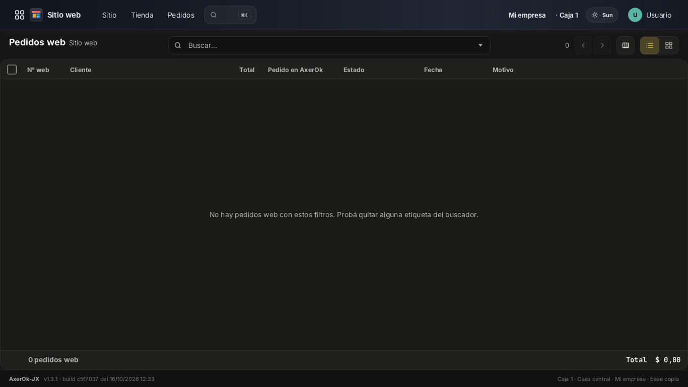 Pedidos web